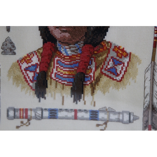 425 - 3 X AMERICAN INDIAN TAPESTRY
52 X 42CM