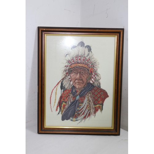 425 - 3 X AMERICAN INDIAN TAPESTRY
52 X 42CM