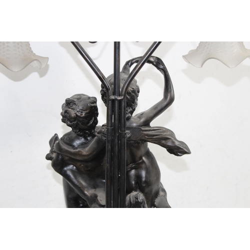 230 - LARGE ORNATE FIGURED LAMP
84 X 50CM