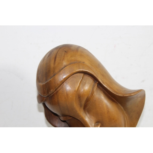 1037 - ABSTRACT WOODEN FIGURE OF A LADY
54CM