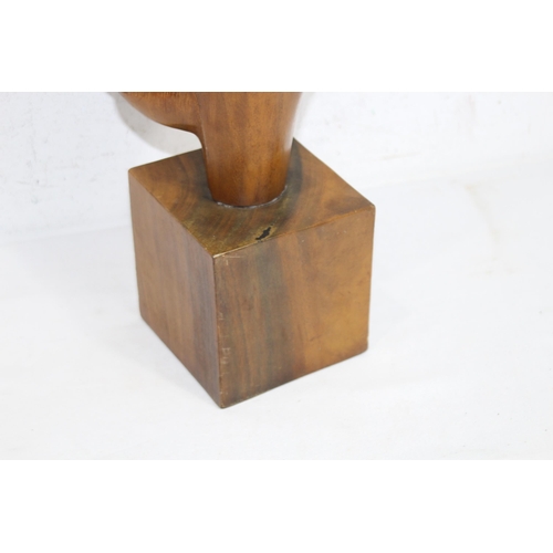 1037 - ABSTRACT WOODEN FIGURE OF A LADY
54CM