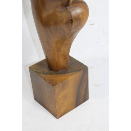 1037 - ABSTRACT WOODEN FIGURE OF A LADY
54CM