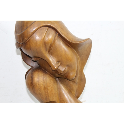 1037 - ABSTRACT WOODEN FIGURE OF A LADY
54CM