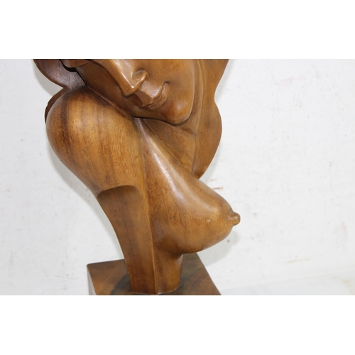 1037 - ABSTRACT WOODEN FIGURE OF A LADY
54CM