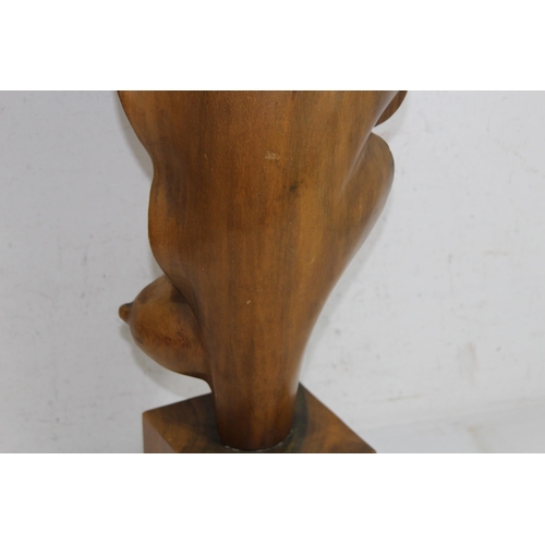 1037 - ABSTRACT WOODEN FIGURE OF A LADY
54CM