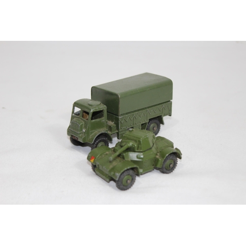 726 - BOX OF ARMY DIE CAST VEHICLES x13