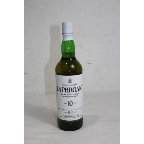 790 - BOTTLE OF LAPHROAIG ISLAY SINGLE MALT WHISKEY