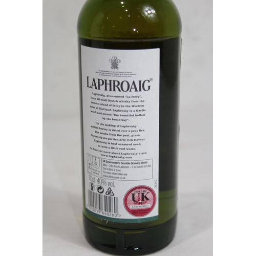 790 - BOTTLE OF LAPHROAIG ISLAY SINGLE MALT WHISKEY