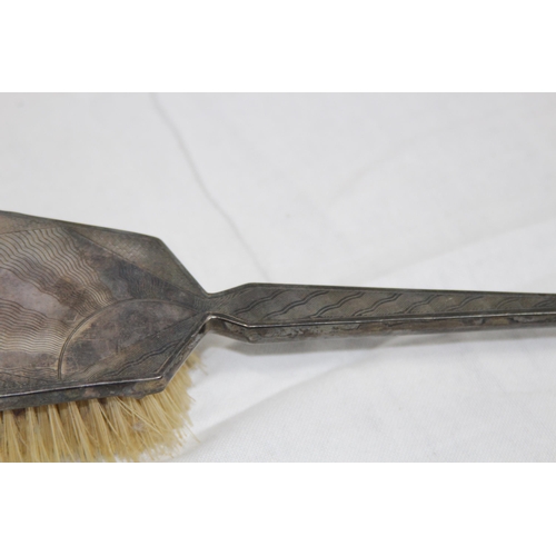 1100 - ART DECO SILVER BACKED BRUSH - BIRMINGHAM 1933