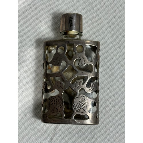 1090 - SILVER COVERED SCENT BOTTLE BY ARI NORMAN - IMPORT MARKS
6.5CM