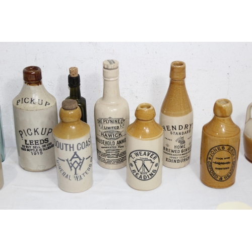 328 - QUANTITY OF VINTAGE STONEWARE BOTTLES AND POTS ETC