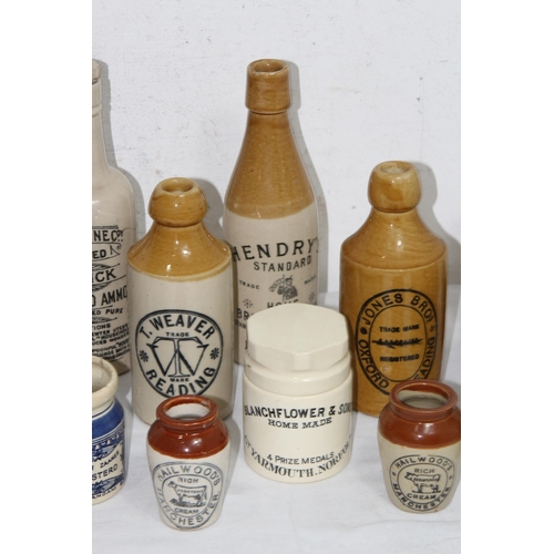 328 - QUANTITY OF VINTAGE STONEWARE BOTTLES AND POTS ETC