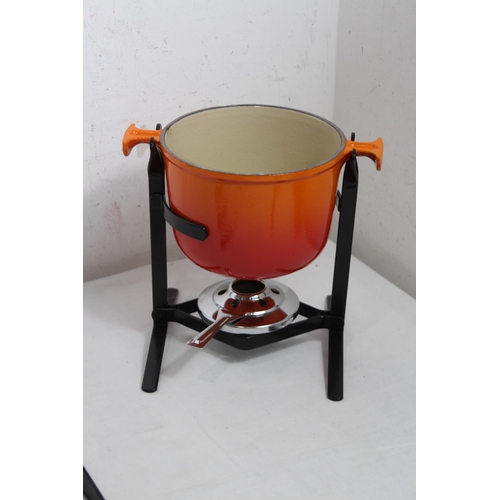 492 - BOXED LE CREUSET FONDUE SET