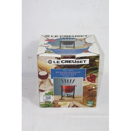 493 - BOXED LE CREUSET FONDUE SET