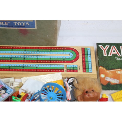 732 - BOX OF INTERESTING TOYS ETC