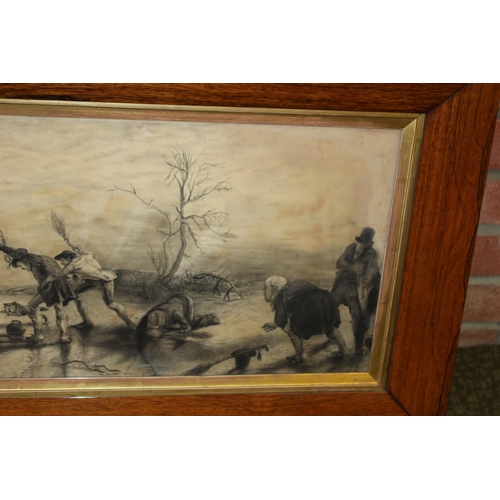 183 - ANTIQUE DRAWING
94 X 48CM