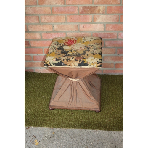 36 - EDWARDIAN LADIES STOOL
40 X 40 X 47CM