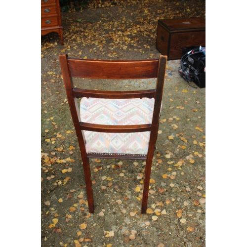 45 - FOUR VINTAGE DINING CHAIRS AND TRUNK 
86 X 47 X 49CM