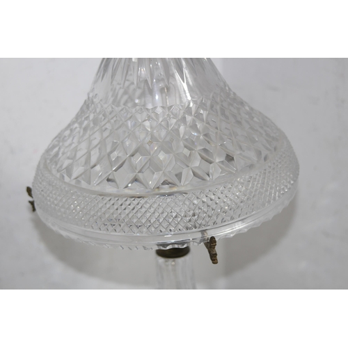 238 - VINTAGE GLASS TABLE LAMP