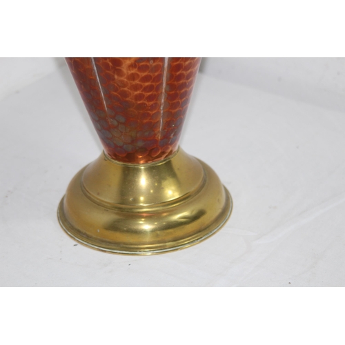 513 - BRASS AND COPPER UMBRELLA STAND
65CM