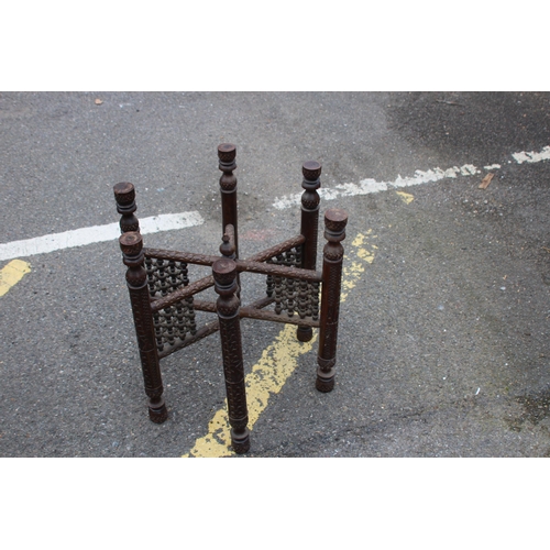 6 - VINTAGE ETHNIC BRASS TOPPED TABLE 
70 X 58CM