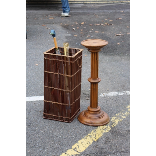 529 - VINTAGE WICKER UMBRELLA STAND AND JARDINIERE
30 X 70CM