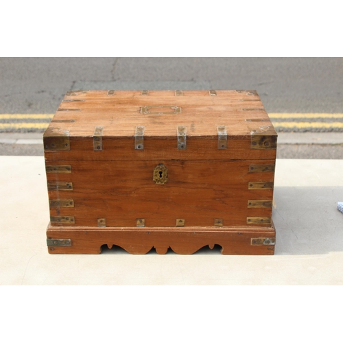 544 - VINTAGE MIDDLE EASTERN CASH BOX 
48 X 34 X 29CM