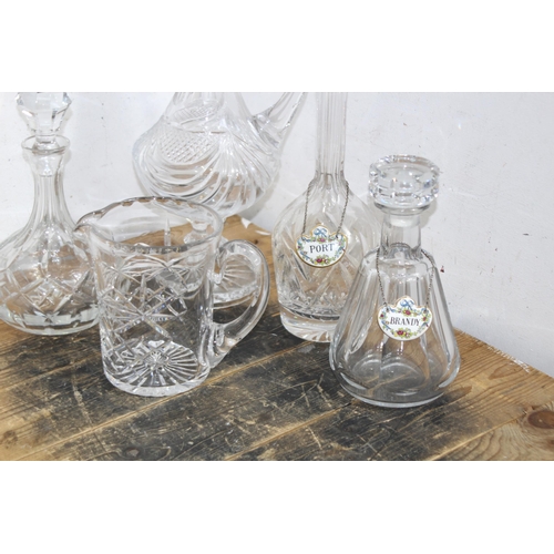 333 - CLARET JUG AND DECANTERS ETC
40CM