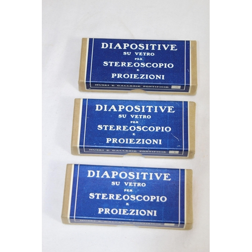 543 - QUANTITY OF 3D AND GLASS SLIDES AND BOXED STEREOSCOPE