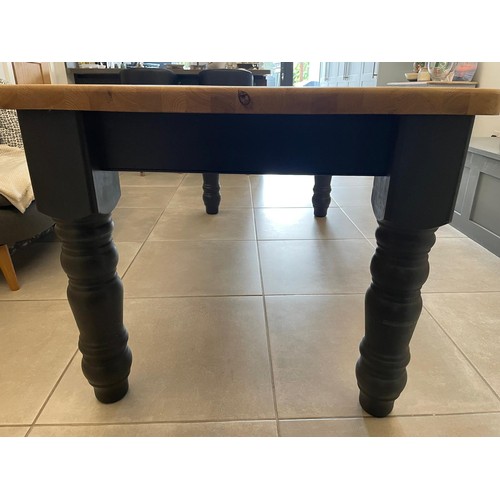 46 - PAINTED FARMHOUSE PINE DINING TABLE 
184 X 90 X 79CM