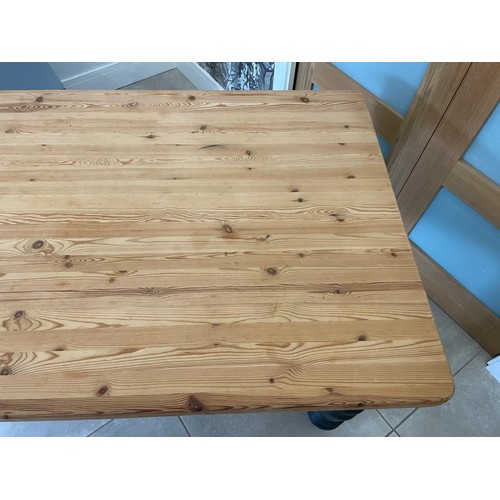 46 - PAINTED FARMHOUSE PINE DINING TABLE 
184 X 90 X 79CM