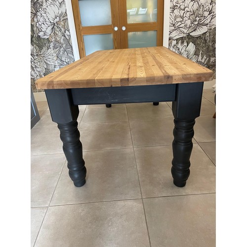 46 - PAINTED FARMHOUSE PINE DINING TABLE 
184 X 90 X 79CM