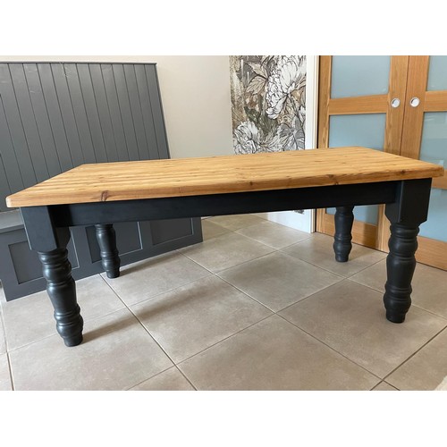 46 - PAINTED FARMHOUSE PINE DINING TABLE 
184 X 90 X 79CM