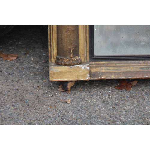 193 - LARGE ANTIQUE GILT OVER MANTLE MIRROR
116 X 74CM