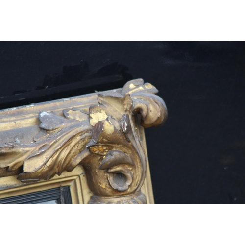 193 - LARGE ANTIQUE GILT OVER MANTLE MIRROR
116 X 74CM