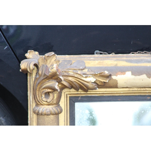 193 - LARGE ANTIQUE GILT OVER MANTLE MIRROR
116 X 74CM