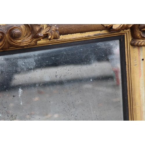 193 - LARGE ANTIQUE GILT OVER MANTLE MIRROR
116 X 74CM