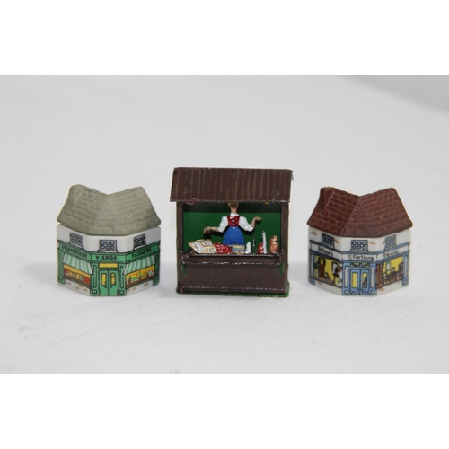 347 - QUANTITY OF MINIATURE BUILDINGS INCLUDING LILLIPUT LANE AND WADE