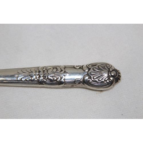 1155 - WILLIAM IV SILVER TINED AND HANDLE FORK BY AARON HADFIELD SHEFFIELD 1833 AND A PAIR OF SILVER SUGAR ... 