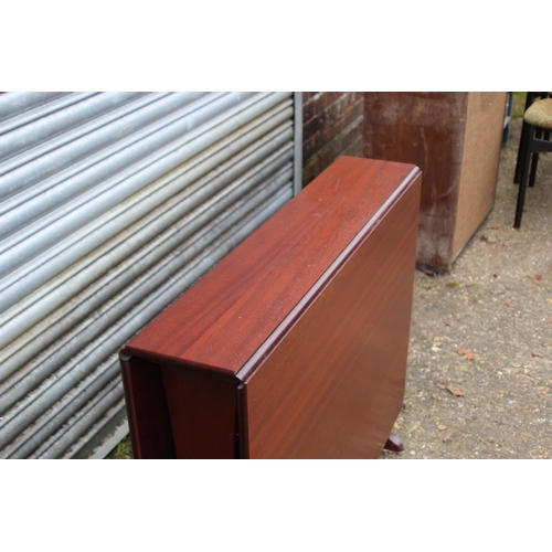 56 - PAIR OF STAG MINSTREL BEDSIDE TABLES AND A TABLE 
150 X 90 X 76CM