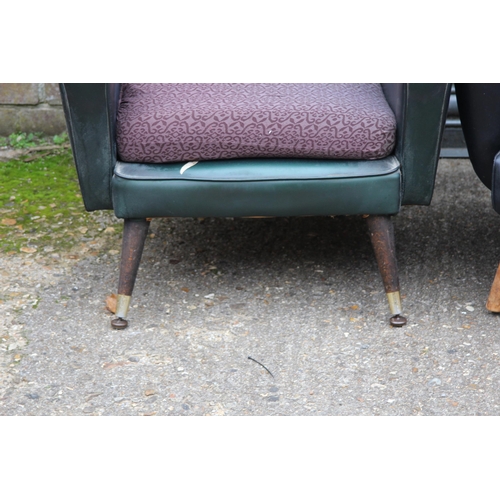 66 - 2 X 1950'S ARMCHAIRS 
62 X 64 X 100CM