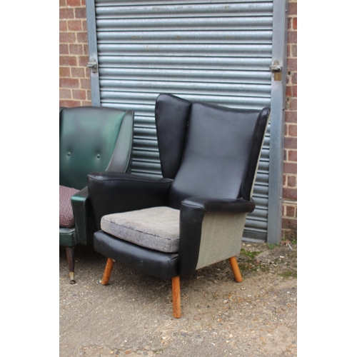 66 - 2 X 1950'S ARMCHAIRS 
62 X 64 X 100CM