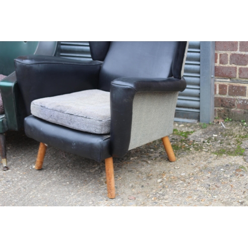 66 - 2 X 1950'S ARMCHAIRS 
62 X 64 X 100CM