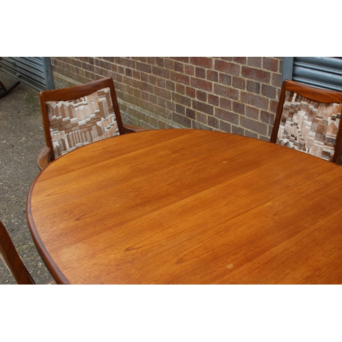 74 - G PLAN  FRESCO DINING TABLE AND 6 CHAIRS 
95 X 70 X 166CM