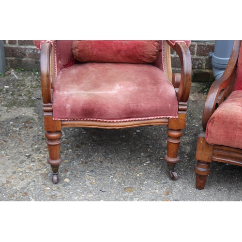 79 - 2 X ANTIQUE ARMCHAIRS
67 X 72 X 95CM