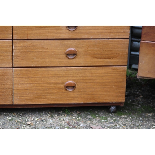 82 - SCHREIBER MULTI CHEST, AVALON CHEST OF DRAWERS AND TEAK SIDEBOARD
96 X 44 X 84CM