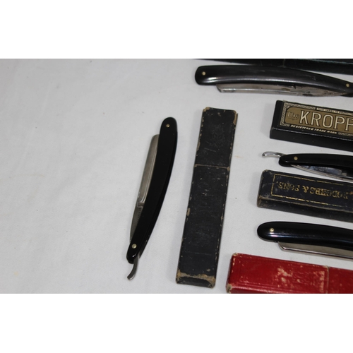 1029 - QUANTITY OF VINTAGE CUT THROAT RAZORS