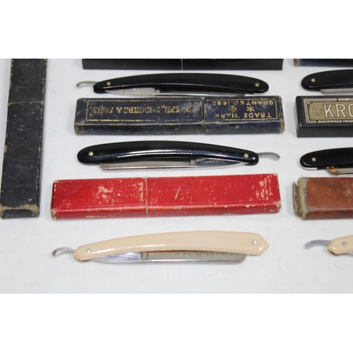 1029 - QUANTITY OF VINTAGE CUT THROAT RAZORS