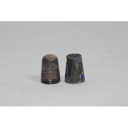 1133 - 2 X SILVER THIMBLES