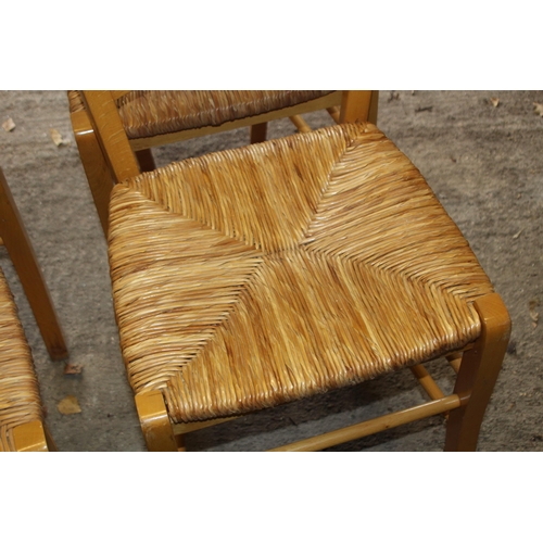 92 - SET OF 6 WICKER BASED DINING CHAIRS 
38 X 42 X 85CM